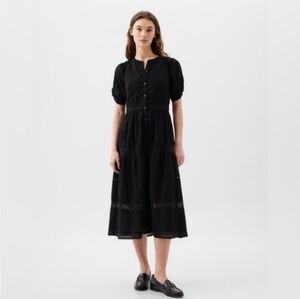 NWT GAP Puff Sleeve Lace Midi Dress (M)